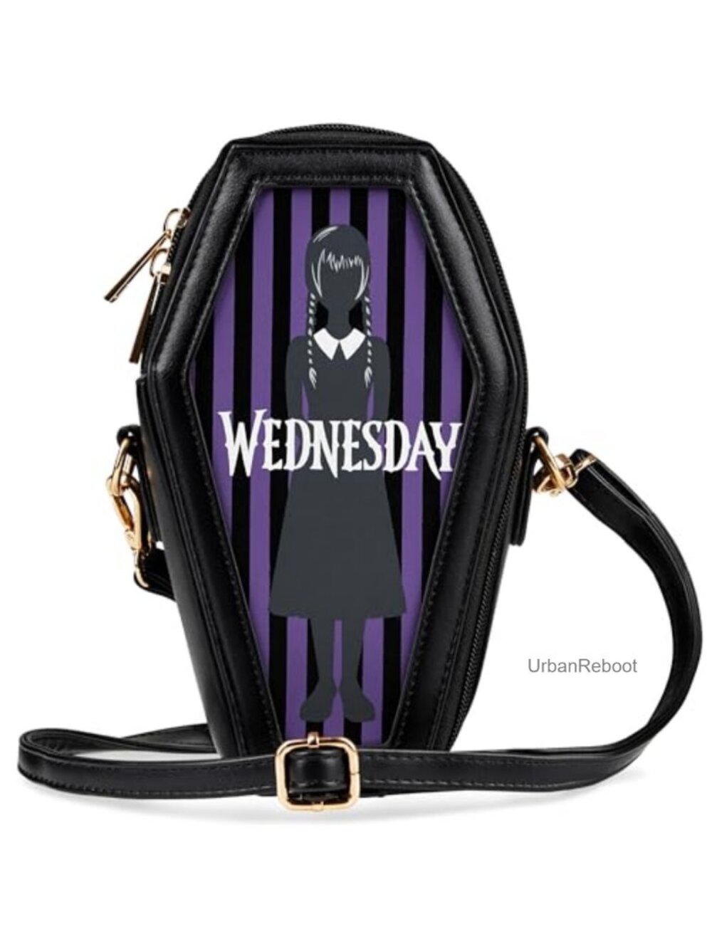 Gothic Coffin Crossbody Bag Convertible Sling Mini Backpack Fanny Pack